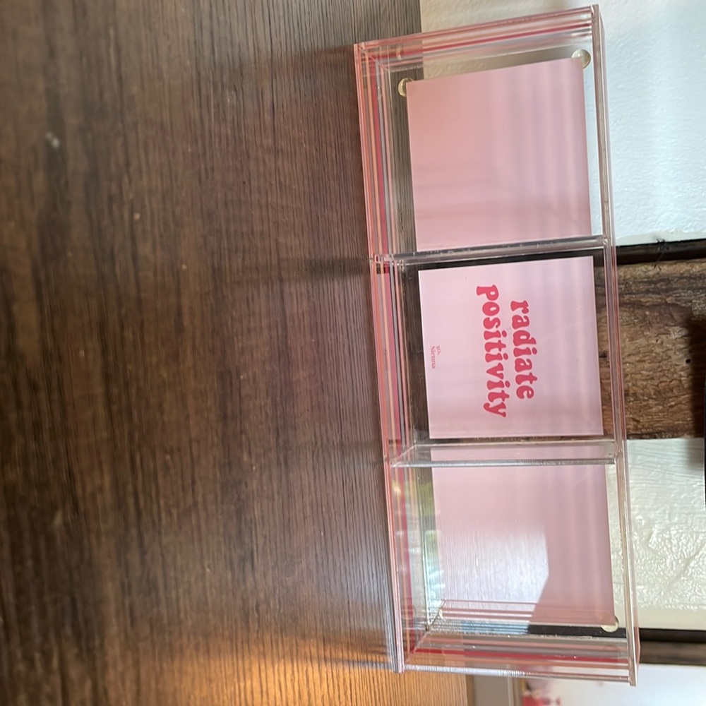 3 section desk container
